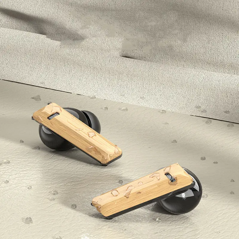 Wood Grain Wireless Sports In-ear Noise-canceling Low-latency
