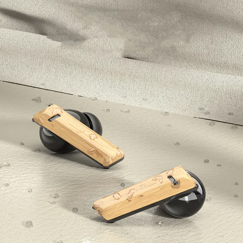 Wood Grain Wireless Sports In-ear Noise-canceling Low-latency Bluetooth Headphones – image 5