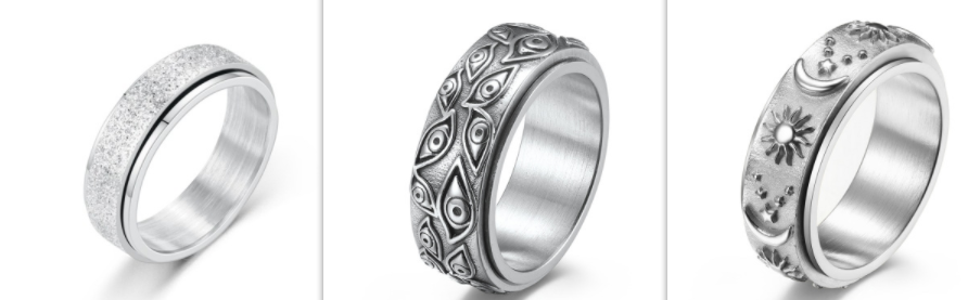 Titanium Steel Frosted Ring
