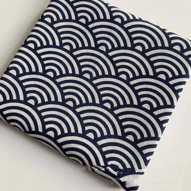 Handmade And Storm Linen Printed Luggage Cloth Tablecloth Decorative Cloth Blue Scallop - Shop at LoveMi