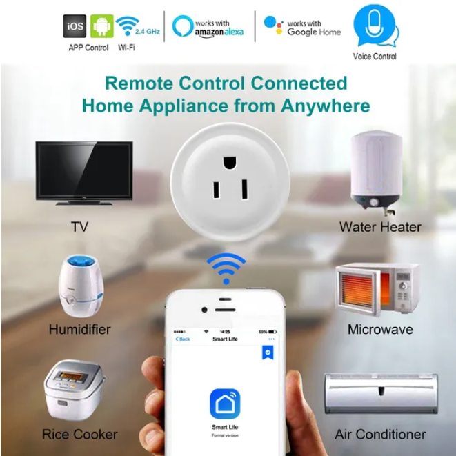 WiFi Smart Plug Outlet Wireless Smart Socket APP Remote Voice Control Timer Alexa Google US - Image 3