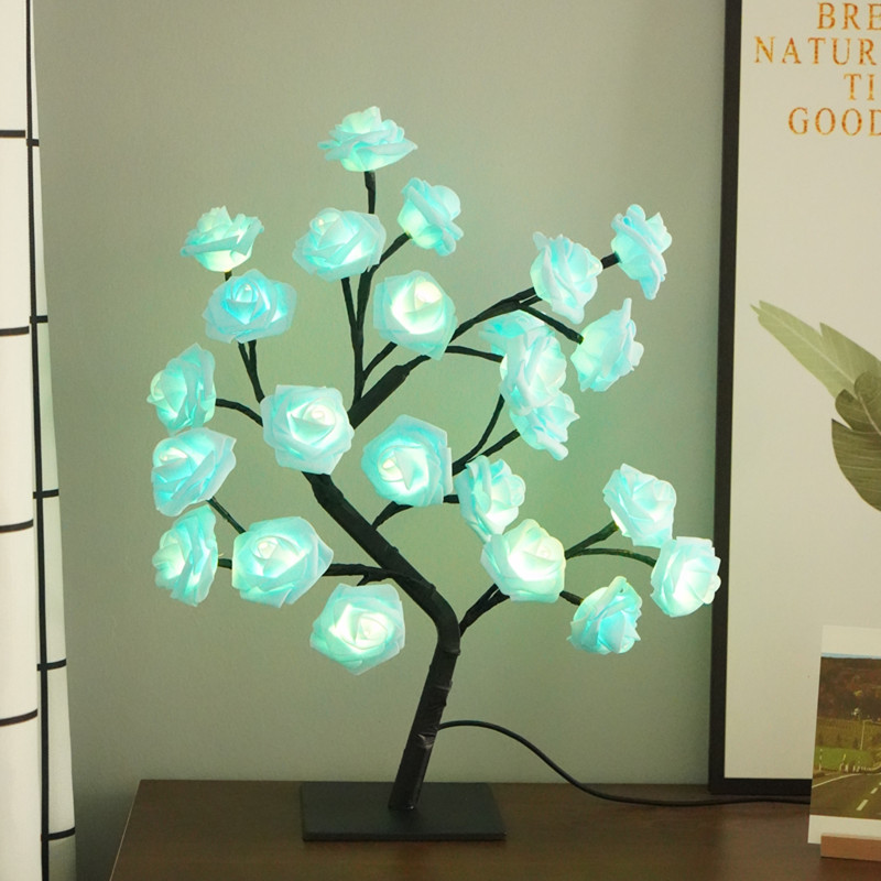 24lights green rose tree ligh