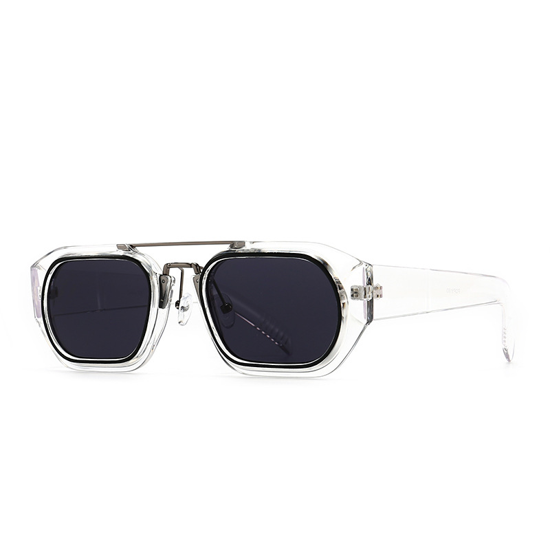 Title 3, New Modern Retro Square Frame Narrow Sunglasses