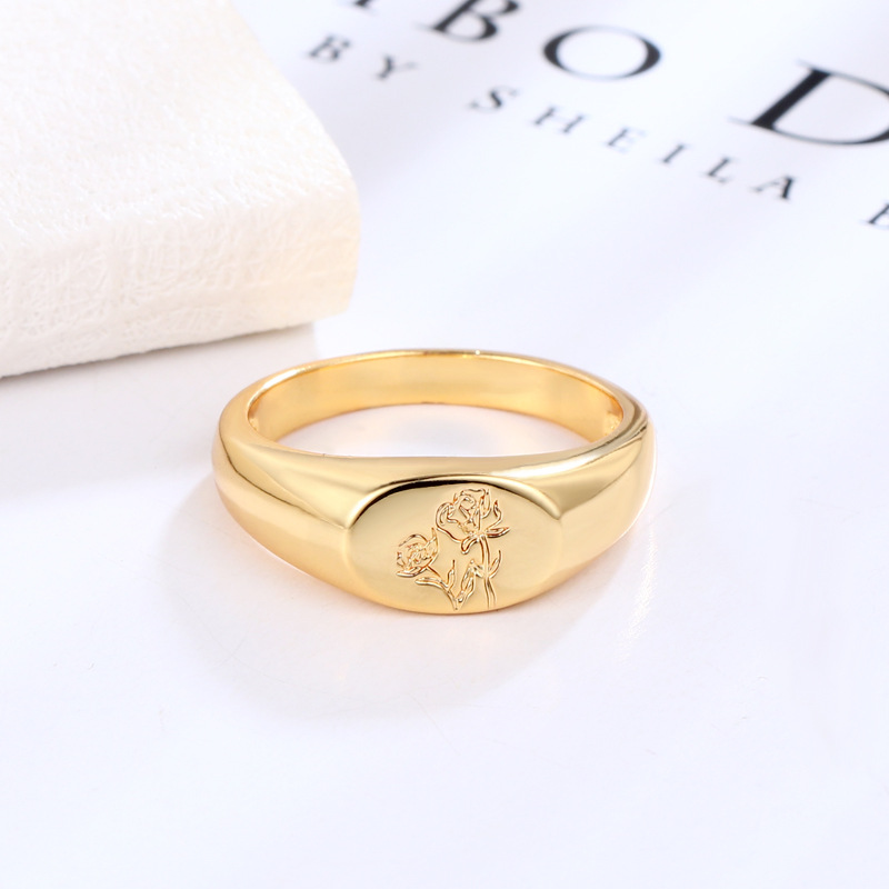 Printed Copper And Gold Plated Ring