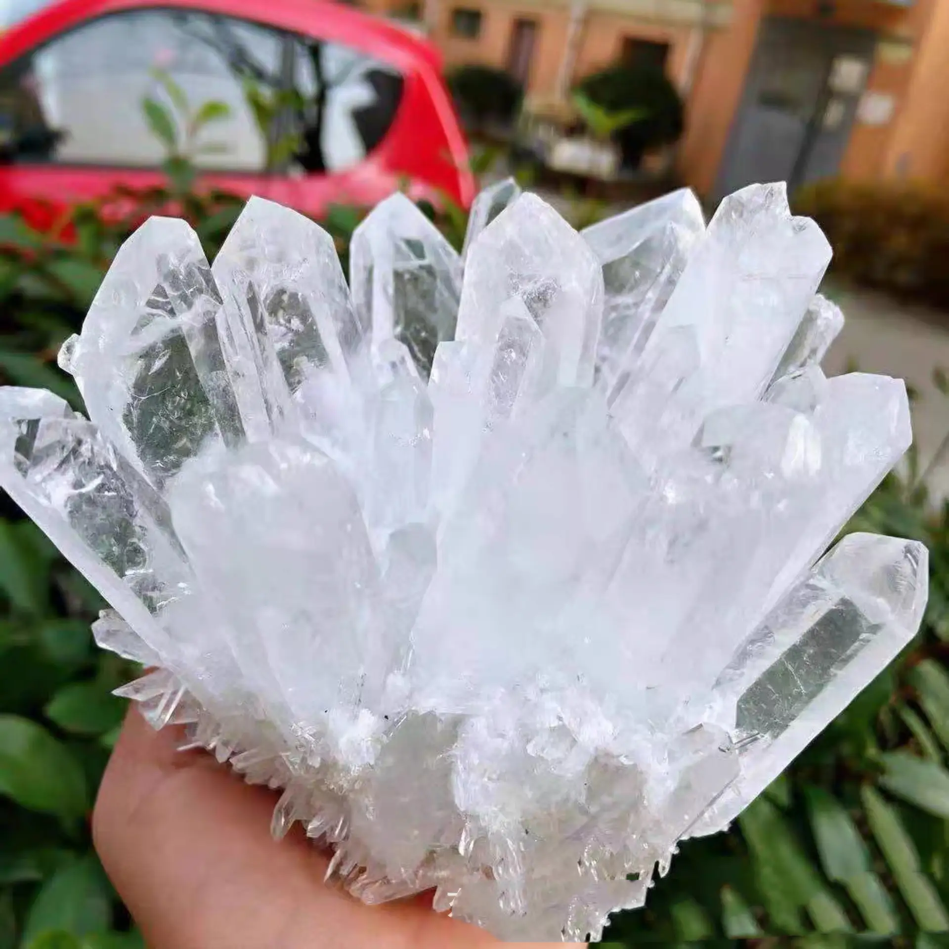 Natural White Crystal Cluster Ornaments Crafts Ore Specimens