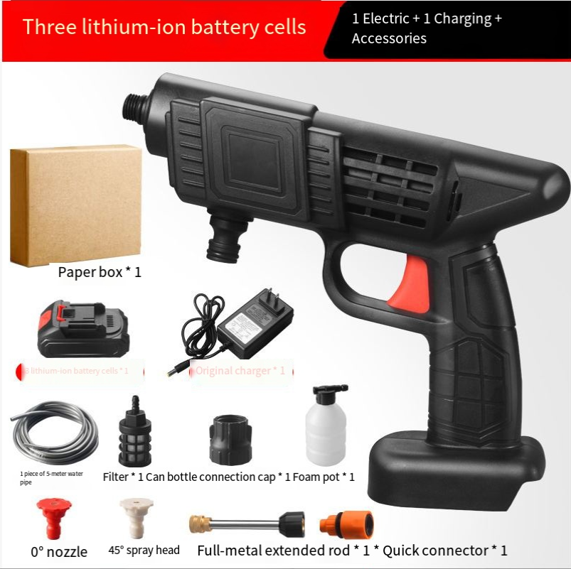 Cordless Electric High-Pressure Car Washer UK Standard With 2 Batteries And 1 Charger, 13L Bucket And Wash Towel - Image 2