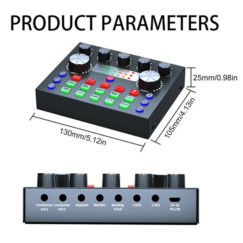 V8S Live External Sound Card Voice Changer With-Multiple UK — image 7