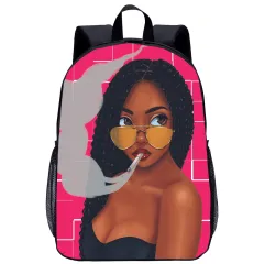 African Girl Student School Bag Child - View 1