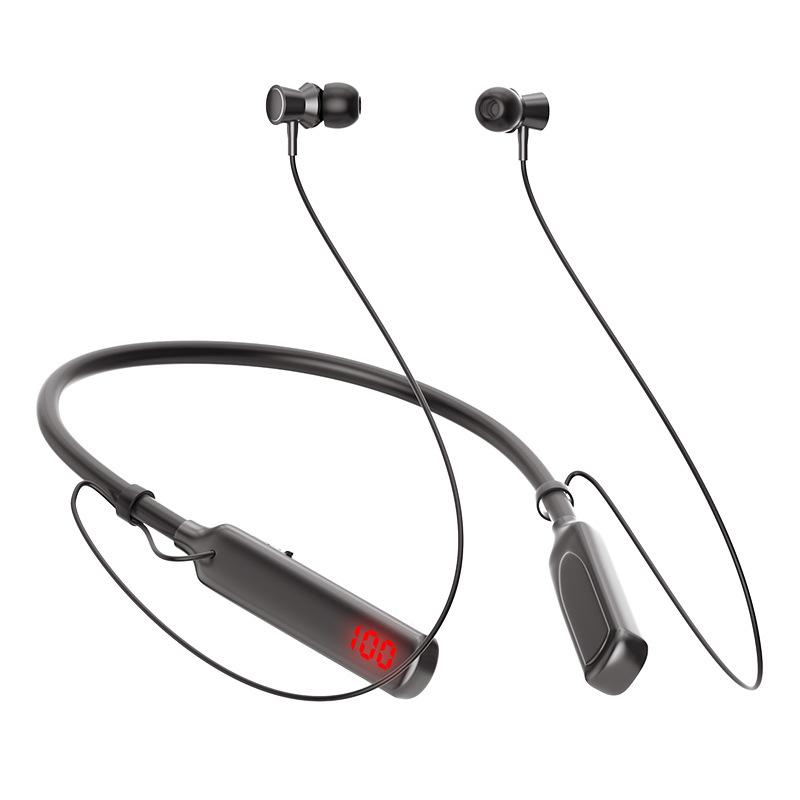 Wireless Bluetooth Waterproof Anti-sweat Earphone Hanging Neck Type Mobile Phone Universal - Image 5