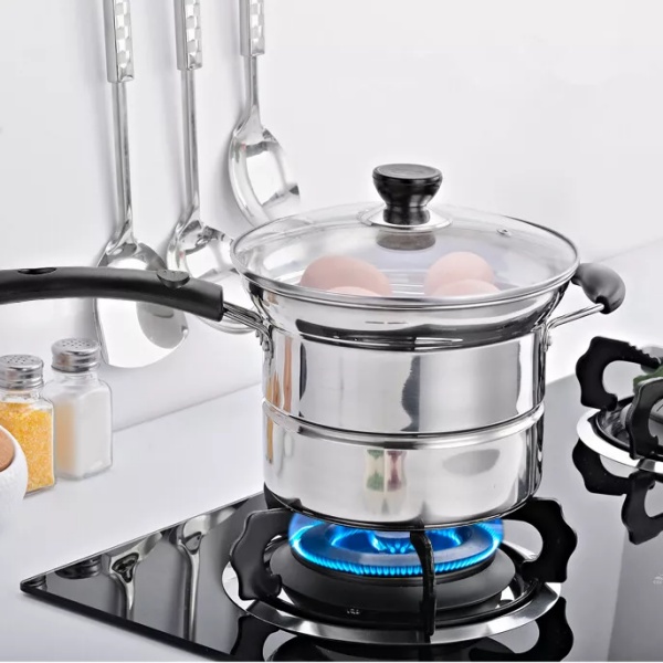 4pc Non Stick Chip Pan Deep Fat Fryer Cooking Noodle Soup Pot Frying Basket&Lid — image 9