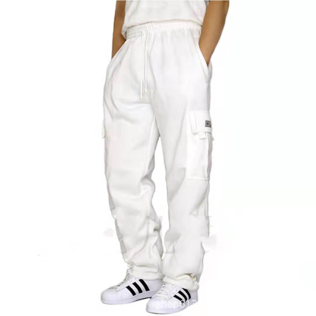 Men Pants Sweatpants Stretch Elastic Waist Jogger Sports Pants Drawstring Trouse - Picture 8 of 8