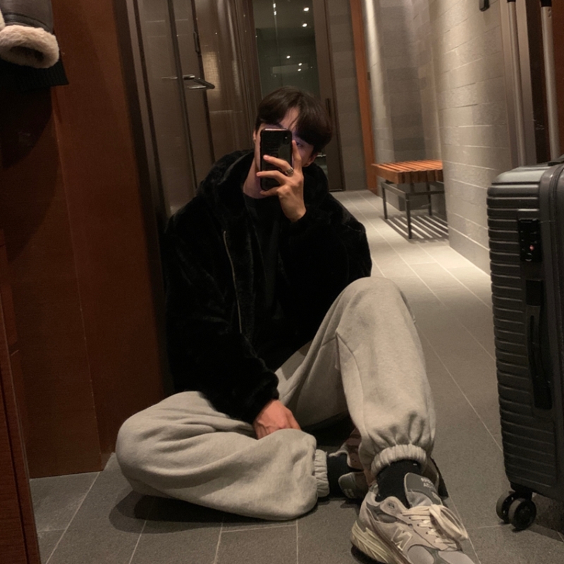 British Men's Korean Lamb Wool Coat