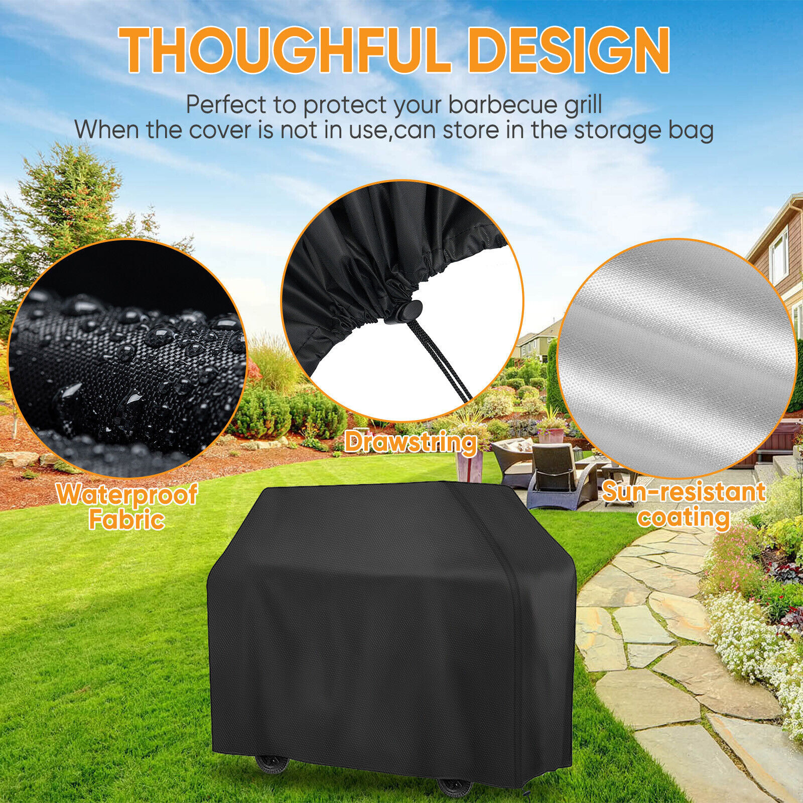 Heavy Duty BBQ Cover Waterproof Barbecue Gas Smoker Grill Patio Garden Outdoor — image 4