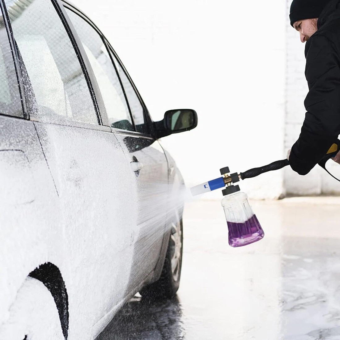 Quick Release Snow Foam Lance Pressure Washer Gun Soap Cannon Bottle — image 3