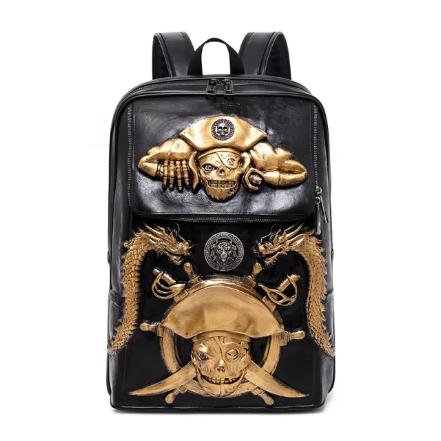 Outdoor Travel Business Laptop Men's Pirate Backpack Gold - Shop at LoveMi