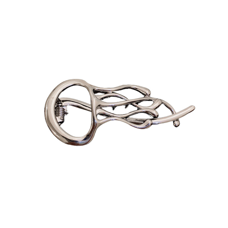 Advanced Hollow Jellyfish Geometric Hairpin Silver - Shop at LoveMi