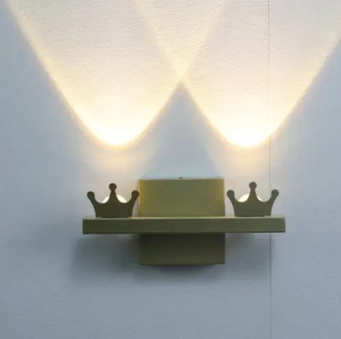 Crown Gold Wall Lamp Bedroom Living Room
