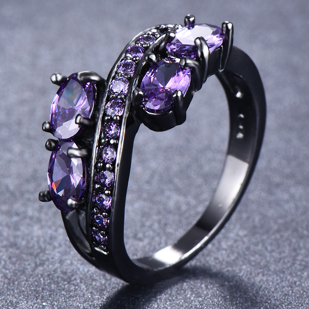 White Gold 10KT  4 Diamond Ring
