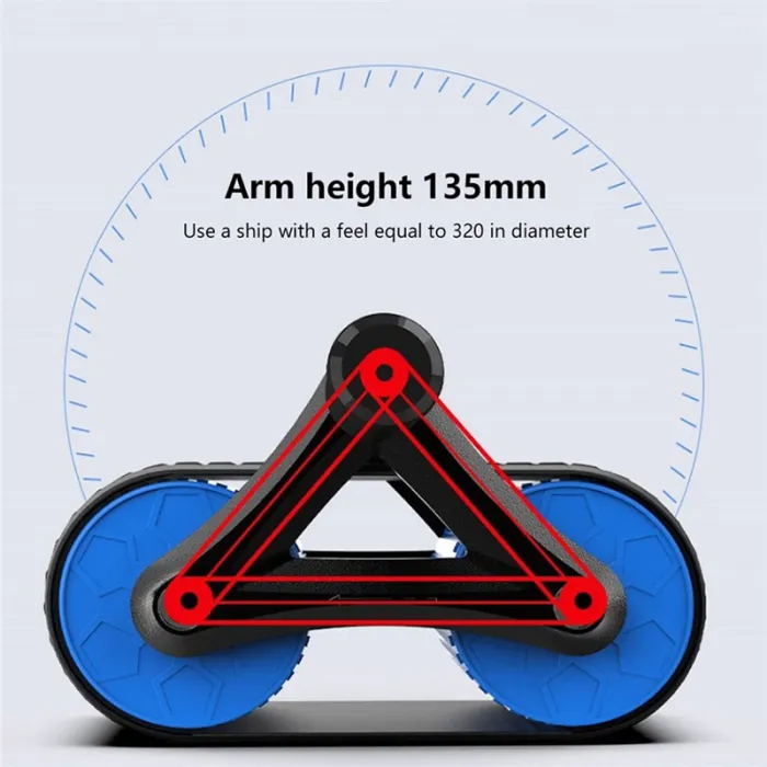 Double Wheel Ab Roller with Automatic Rebound, Core Exercise Wheel for Home Workouts - detail photo 5