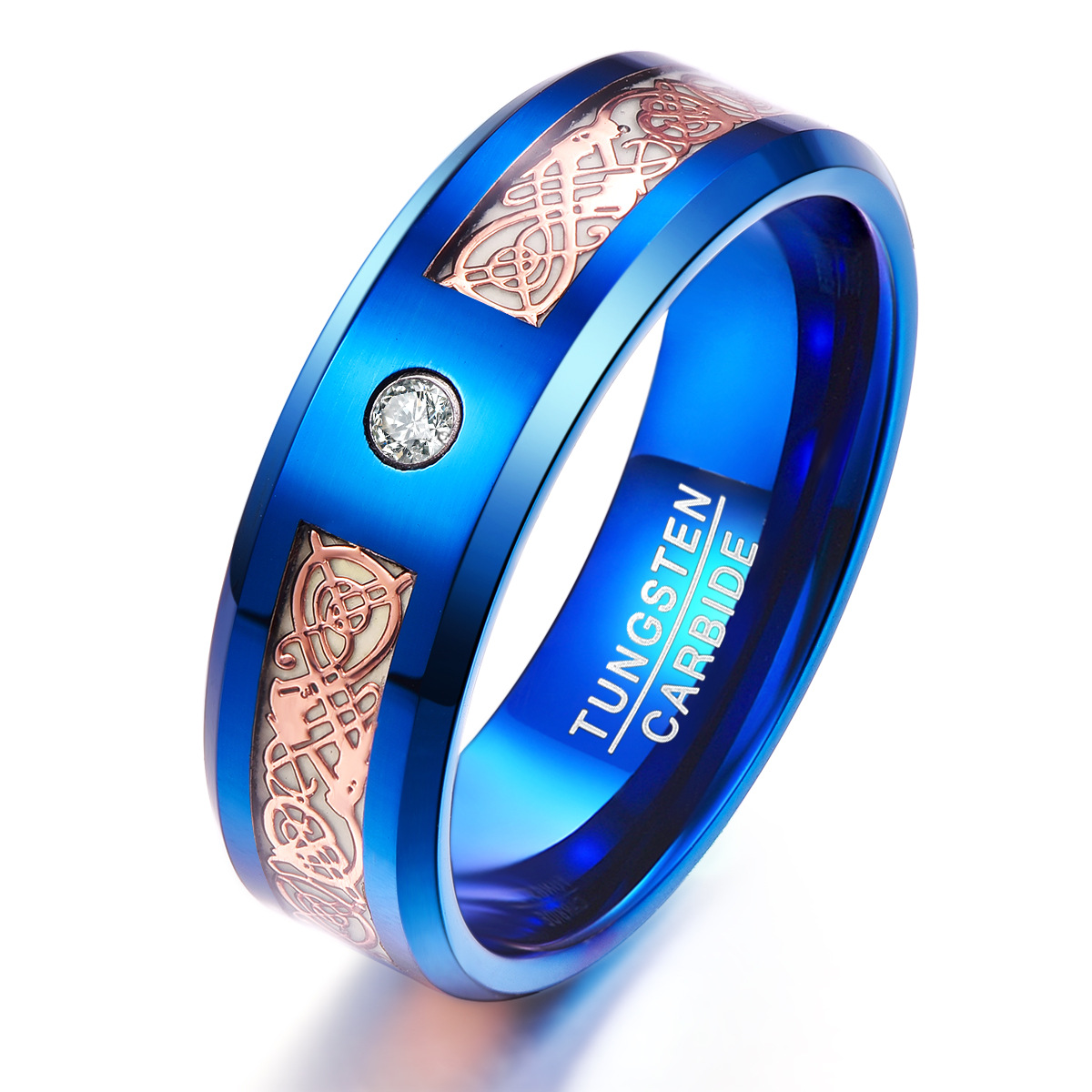 Title 3, Vacuum Plating Blue Diamond Titanium Steel Lumi...