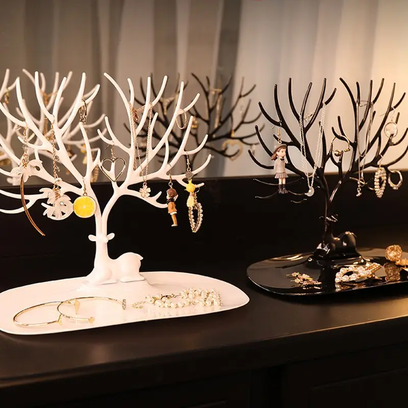 Deer Jewelry Display Stand Earrings Necklace Ring