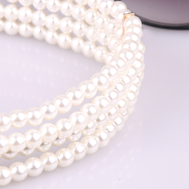 All-match Fashionable Pearl Diamond Flower Waist Chain Decoration