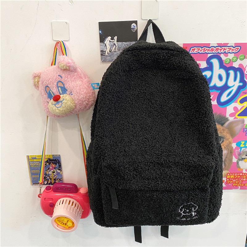 Title 5, Large-capacity Backpack Western Style Plush Tra...