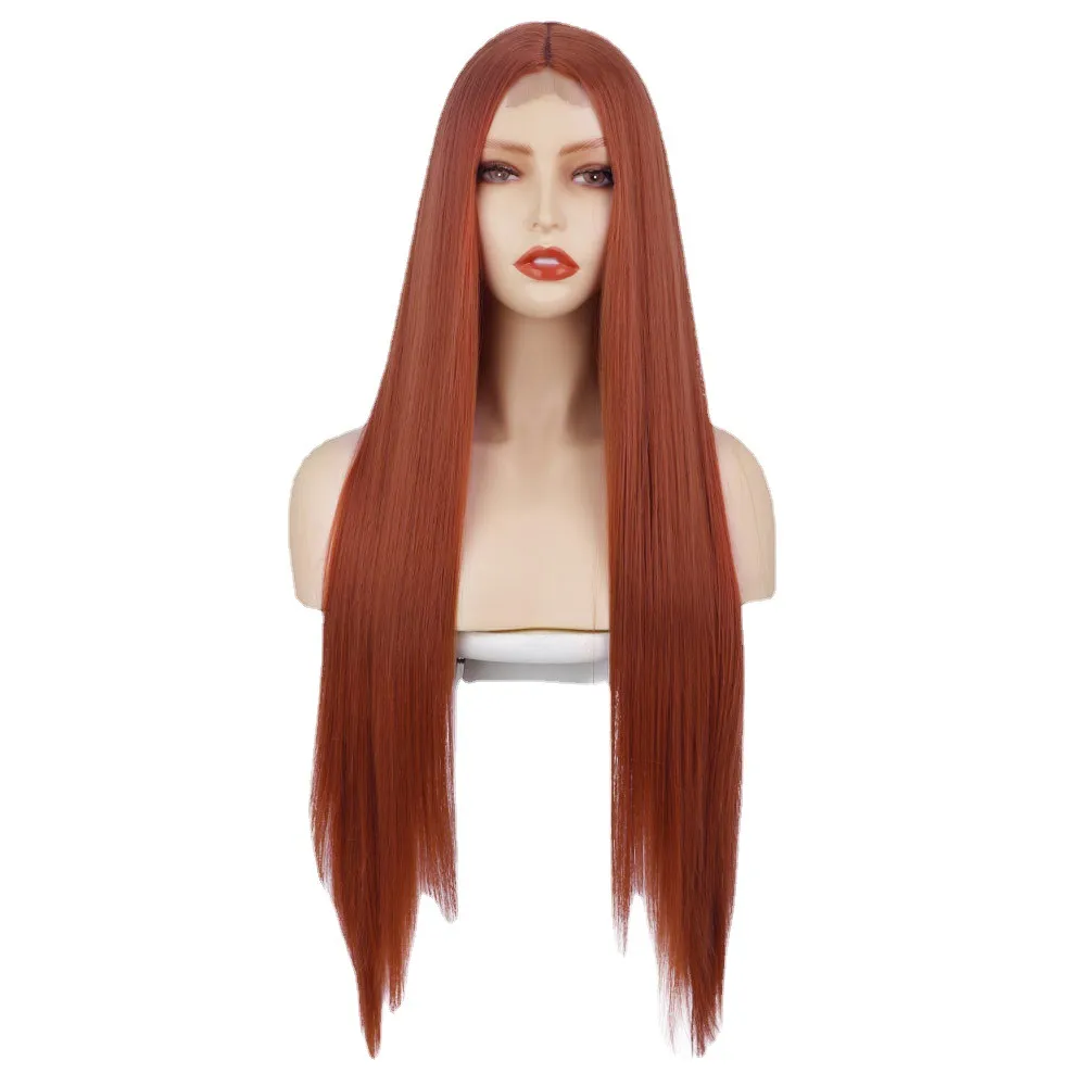 High-temperature Fiber Chemical Fiber Wig Small Lace Headgear - 26 Inches