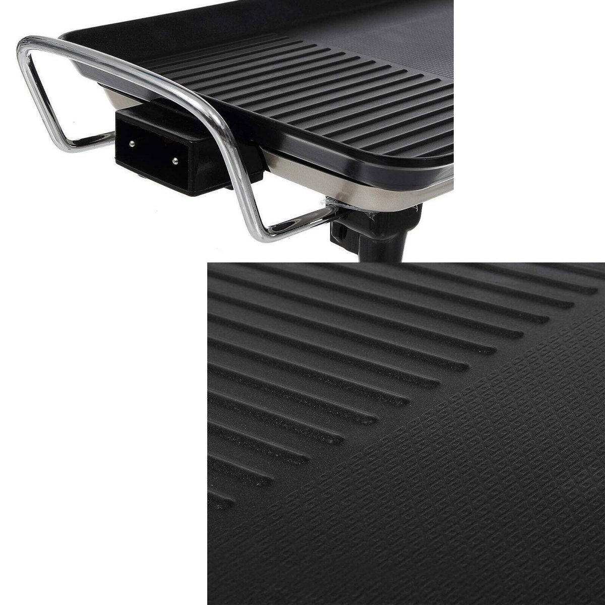 Large Teppanyaki Grill Table Electric Hot Plate Bbq Griddle Camping 1500W - photo 4
