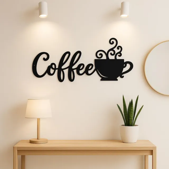 Coffee Metal Wall Decor Sign,Iron Art Silhouette Mug,Upgrade Your Wall Aesthetic Look At The Picture - Shop at LoveMi