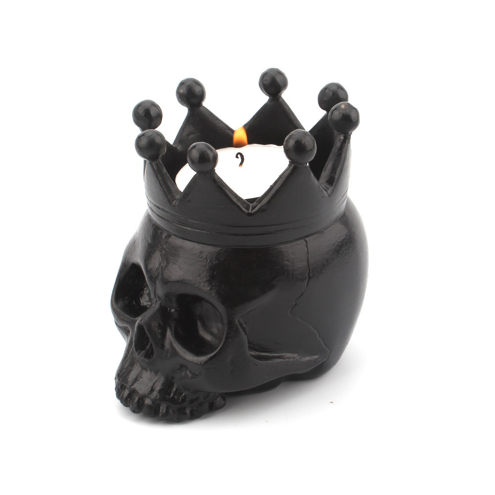 Resin crown skull candle holder halloween atmosphere