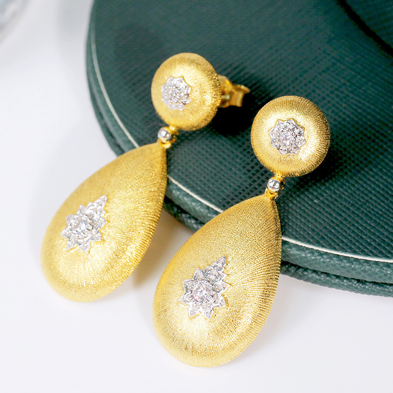 Fashion Italian Craft Vintage Hexagram Earrings