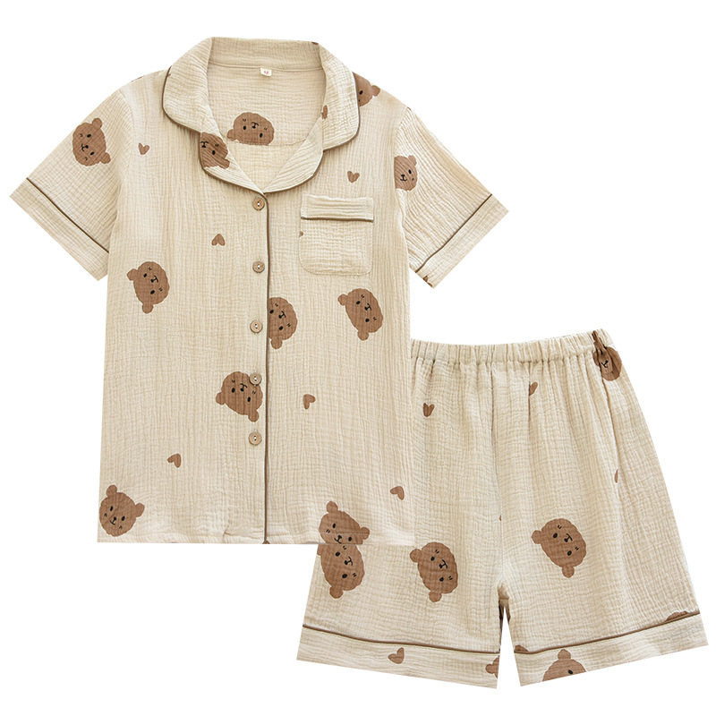 Title 7, Terno Bear Love com gola e shorts de manga curta