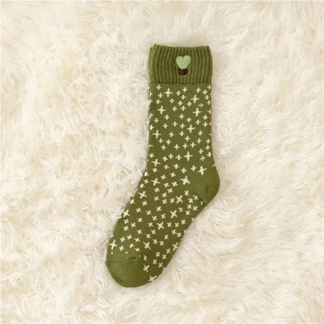 Autumn And Winter New Socks Women's Thickened Fleece lined Warm Star - Shop at LoveMi
