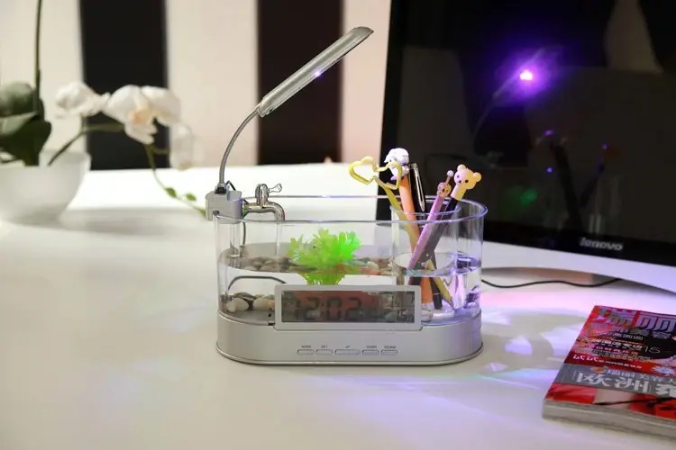 USB Desktop Streaming Mini Aquarium Time Date