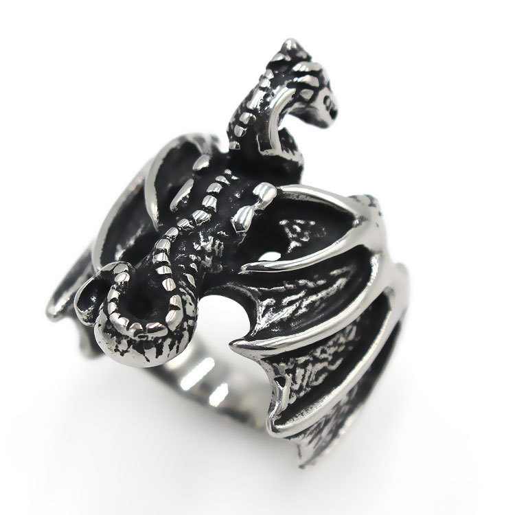 European And American Retro Men's Titanium Steel Ring