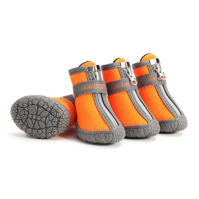 Pet Dog Shoes Waterproof Rain Boots Tangerine - Shop at LoveMi