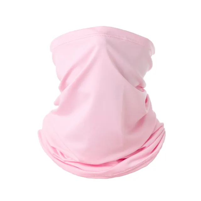 Cycling Sunscreen Mask Ice Silk Headscarf Pink - Shop at LoveMi