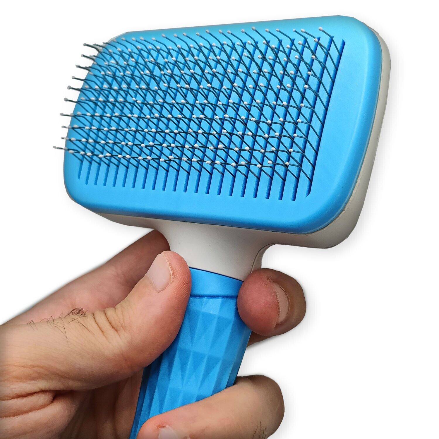 Shedding Pet Hair Grooming Trimmer Comb Tool.
we ship only inside the US,
USPS First Class Package
2 Day Handling , 2-5 Day Shipping.

Self Cleaning Slicker Brush,Dog Brush & Cat Brush with Massage Particles,Removes Loose Hair & Tangles by KT Deals

Self 