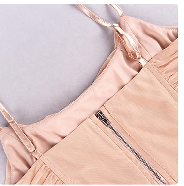 Fish Bone Piled Collar Cropped Camisole