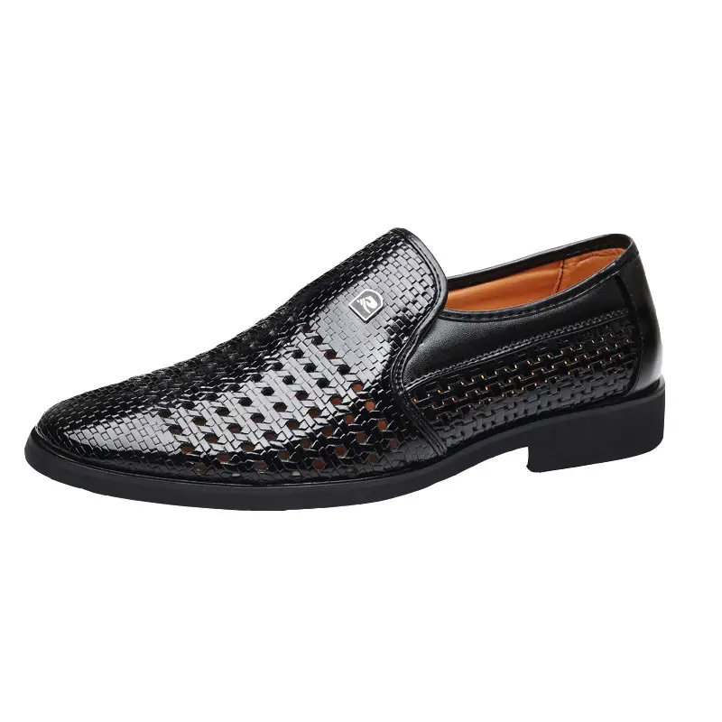 Men's Breathable Business Casual Hollow Leather Shoes