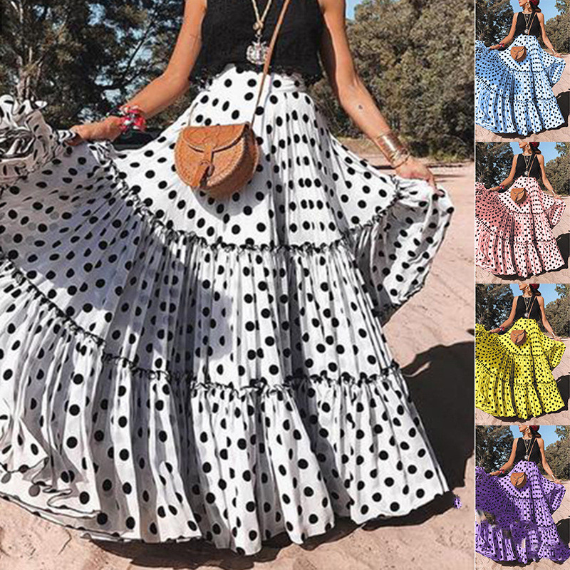 Summer New Style Plus Size Polka Dot Ladies Skirt