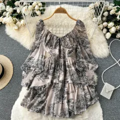 Women's French Chic Beautiful Waist A-line Skirt - Dress - View 1