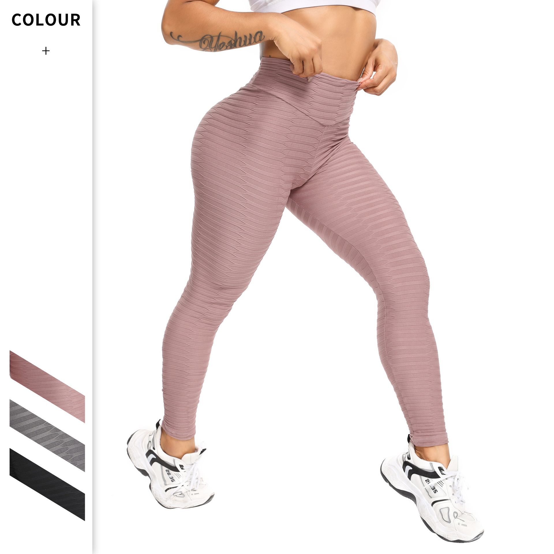 Title 2, High Waist Peach Hip Fitness Leggings – Hebe de...