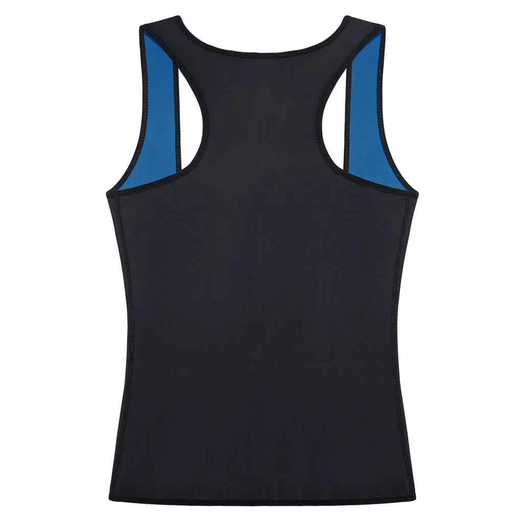 Women's Tight-fitting Tummy Tuck Vest Sports Corset Shaping Fitness - Blue Film