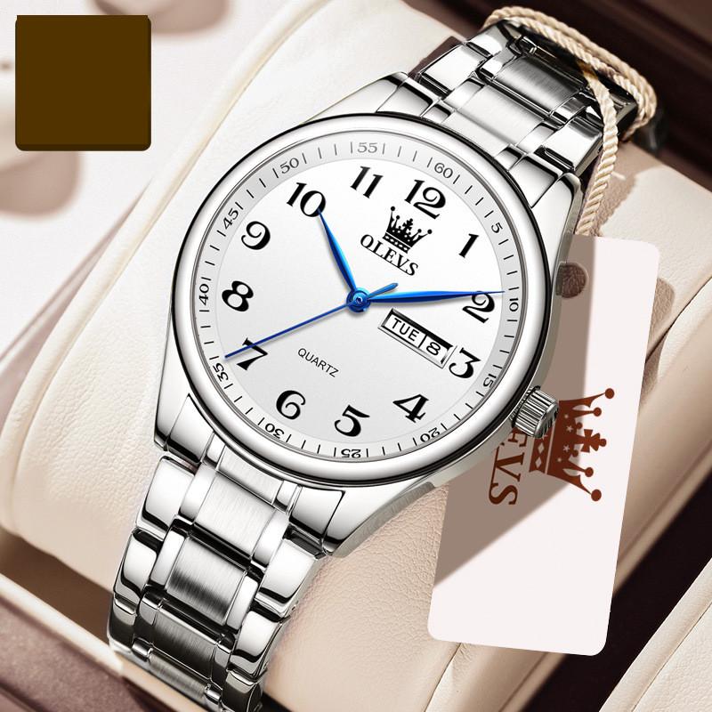 Aged Waterproof Steel Band Calendar Trend Men's Watch Men - Image 4