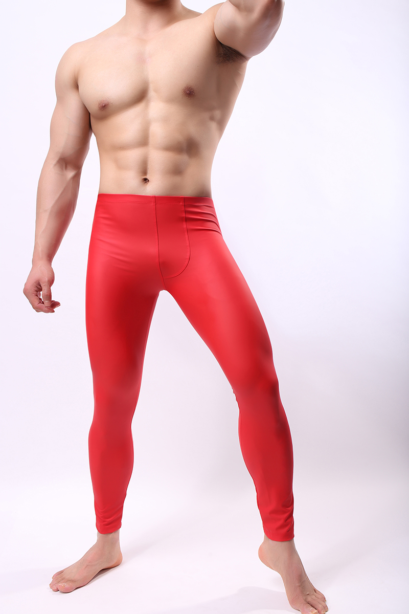 Men's Fashion New PU Leather Trousers