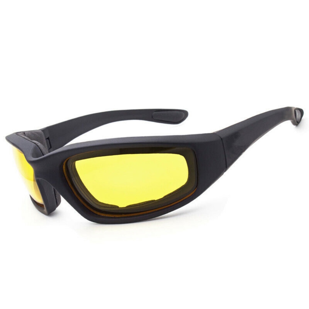 3 Pair Motorcycle Sports Biker Riding Glasses Padded Wind Resistant Sunglasses