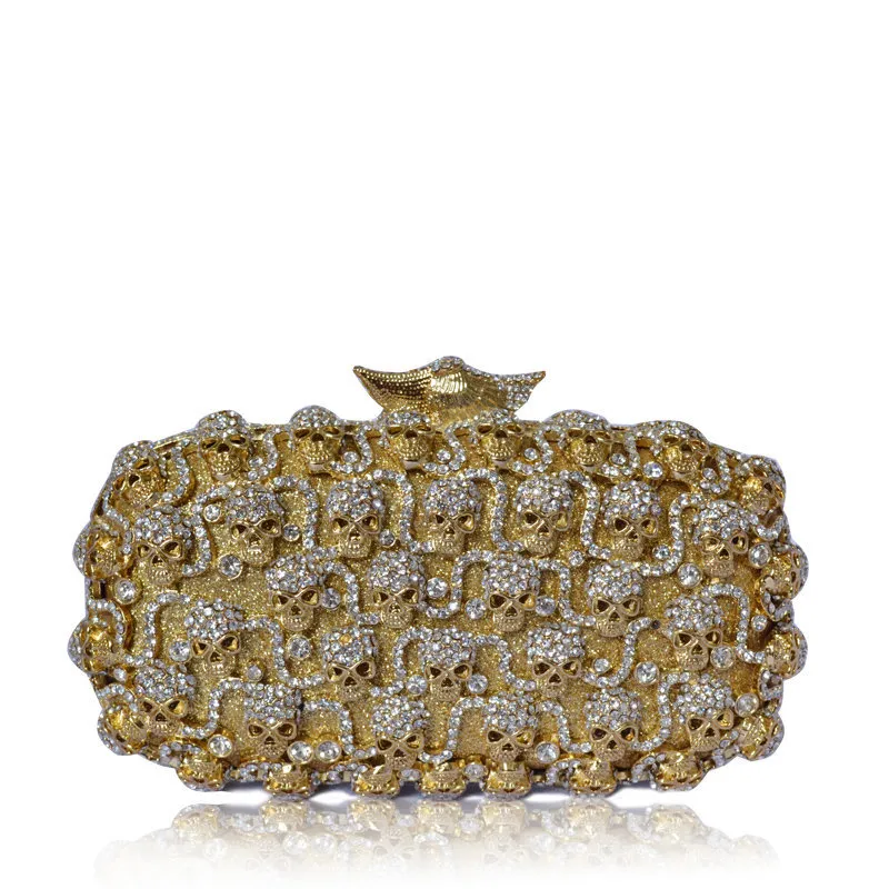 Evening Bag Diamond-studded Women's Clutch Clutch - Gold