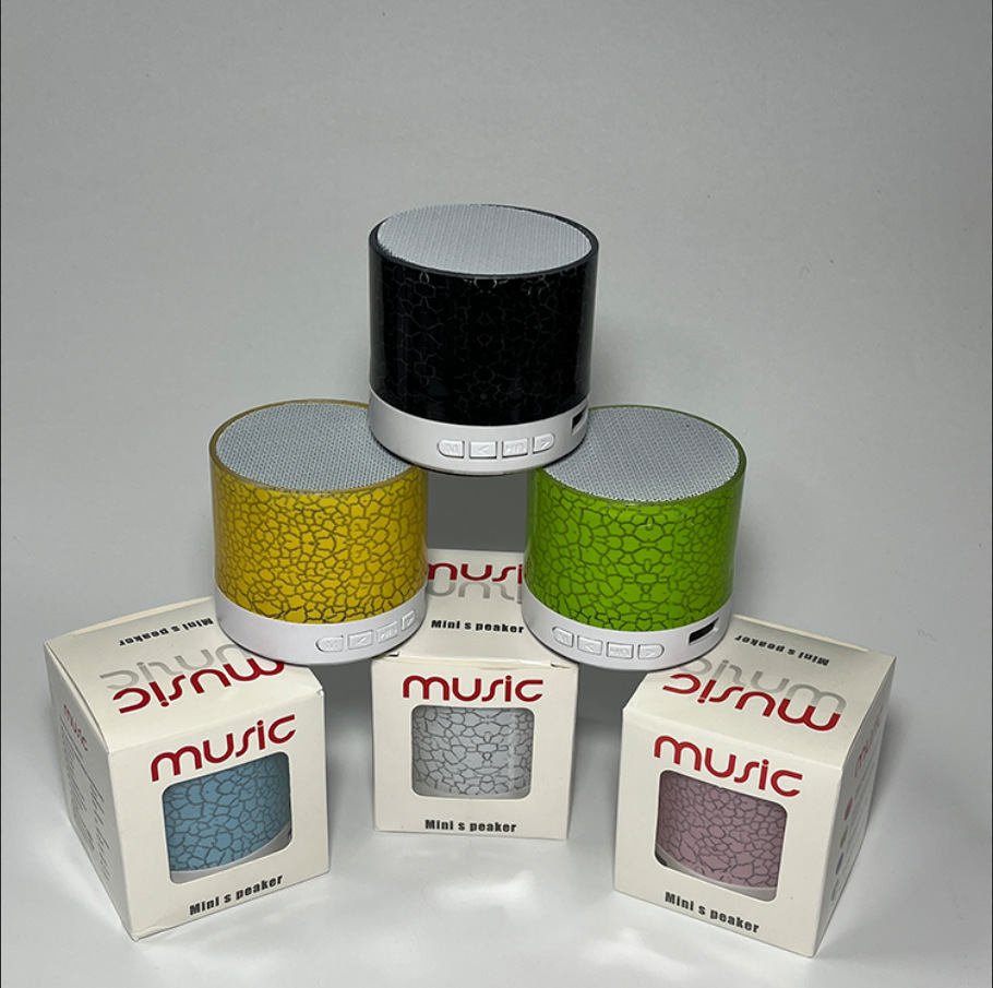 A9 Mini Cracked Bluetooth Speaker – Portable Card-inserted Subwoofer With LED Light, Wireless Speaker, Gift Option